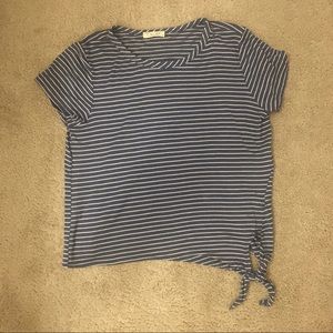Striped Blue & White Top
